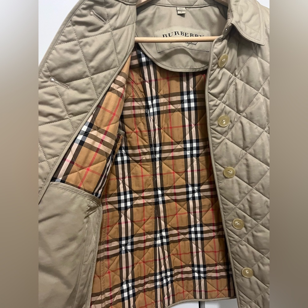Burberry Quilted Tan Jacket coat M